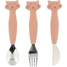 Set de 3 couverts en silicone Mrs. Cat (3 pièces) - Trixie