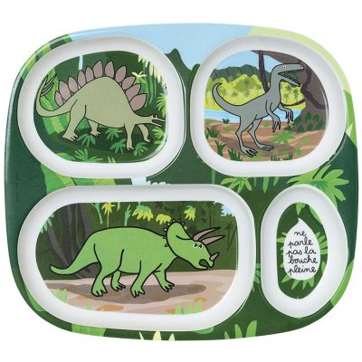 Assiette à compartiments Les Dinosaures Petit Jour Paris