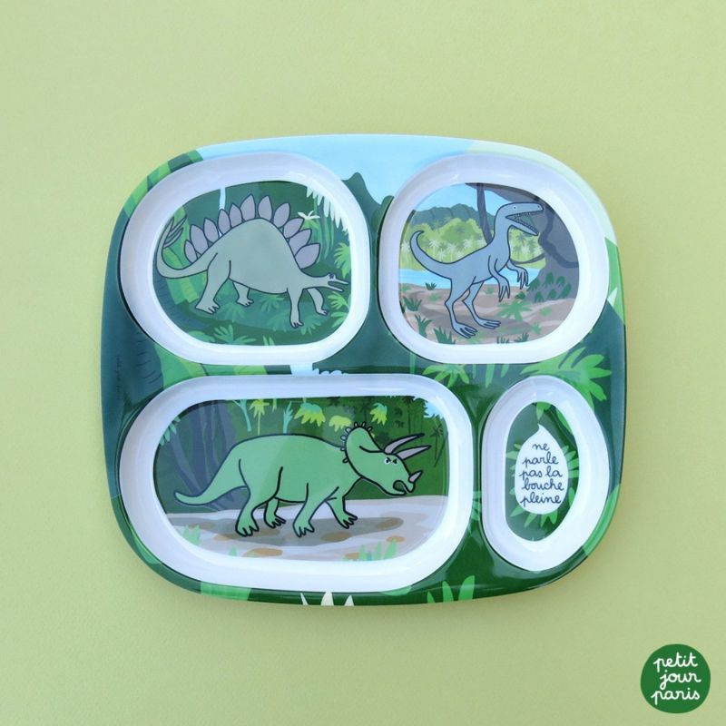 Assiette à compartiments Les Dinosaures Petit Jour Paris Ambiance 6