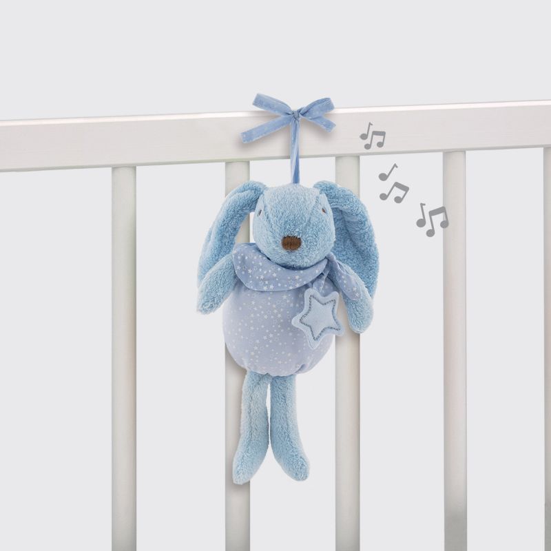 Lapin musical Etoile bleu (27 cm) Pasito a pasito