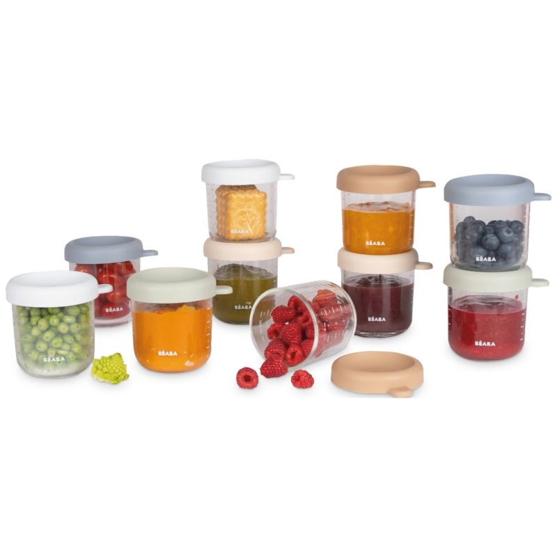 Coffret 10 portions verre 250 ml Natural color mix Béaba Produit 1