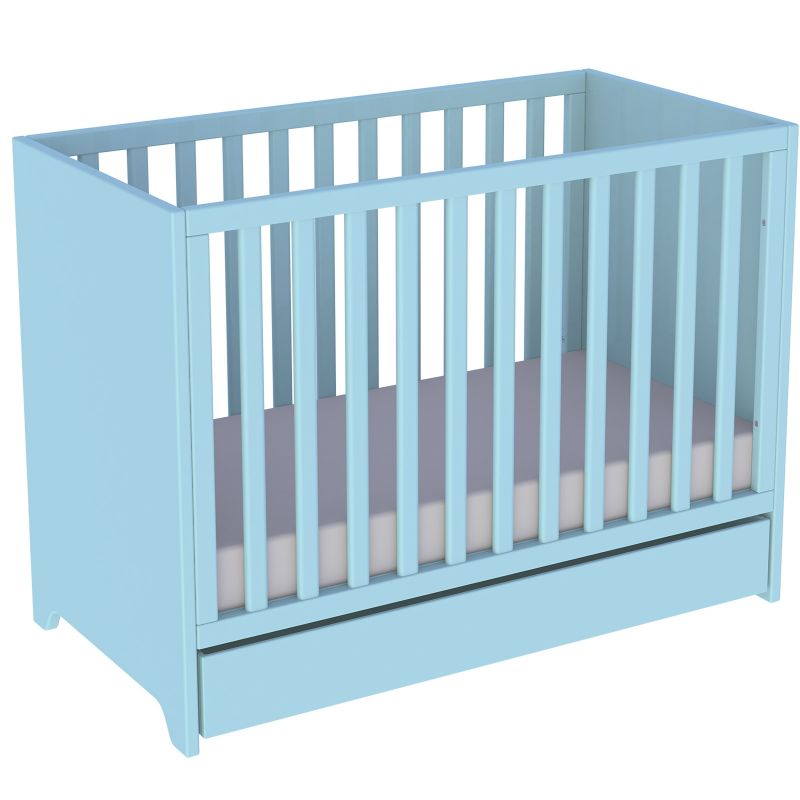 Lit bébé évolutif Mini Lou Aqua (60 x 120 cm) Théo