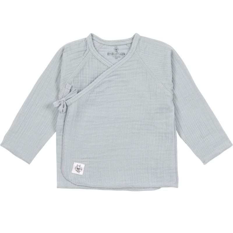 Brassière en mousseline de coton bio GOTS bleu poudré (0-2 mois) Lässig
