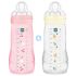 Lot de 2 biberons Easy Active 2ème âge Berry - Tétine débit X (330ml) - MAM