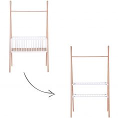 Berceau tipi 50 x 90 cm convertible en étagère - Childhome