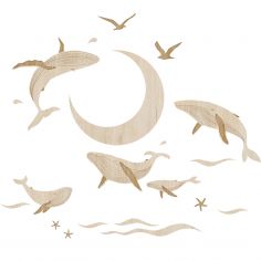 Set de décoration en bois baleine - Zakuw