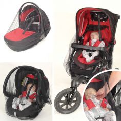 Moustiquaire zippée 3 en 1 noire - Trois Kilos Sept