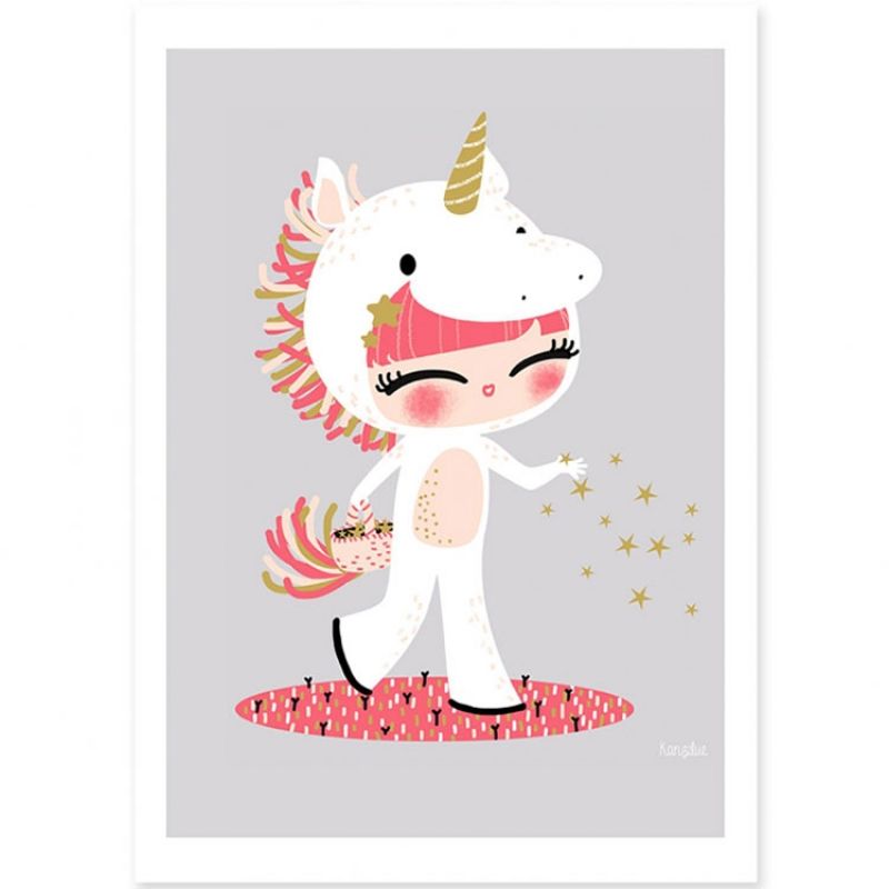 Carte A5 Les adorables costumés La licorne Kanzilue