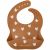 Variation Marron, écru du produit Bavoir en silicone Coeurs Caramel de la marque Atelier Wagram