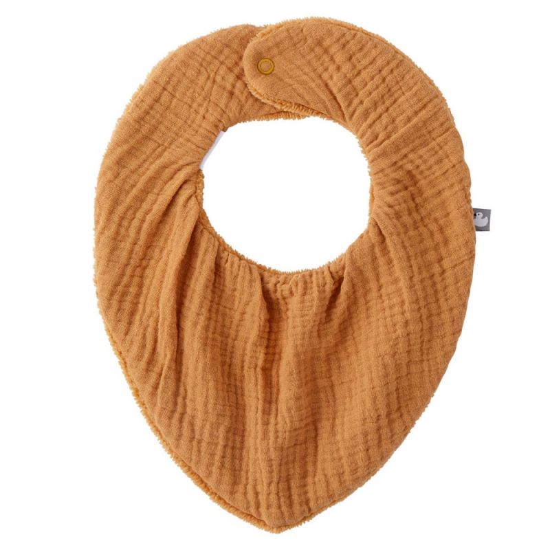 Bavoir bandana Soft bambou réversible noisette BB & Co
