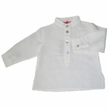 Chemise de baptême blanche manches longues (8 mois)  par Nice Kids