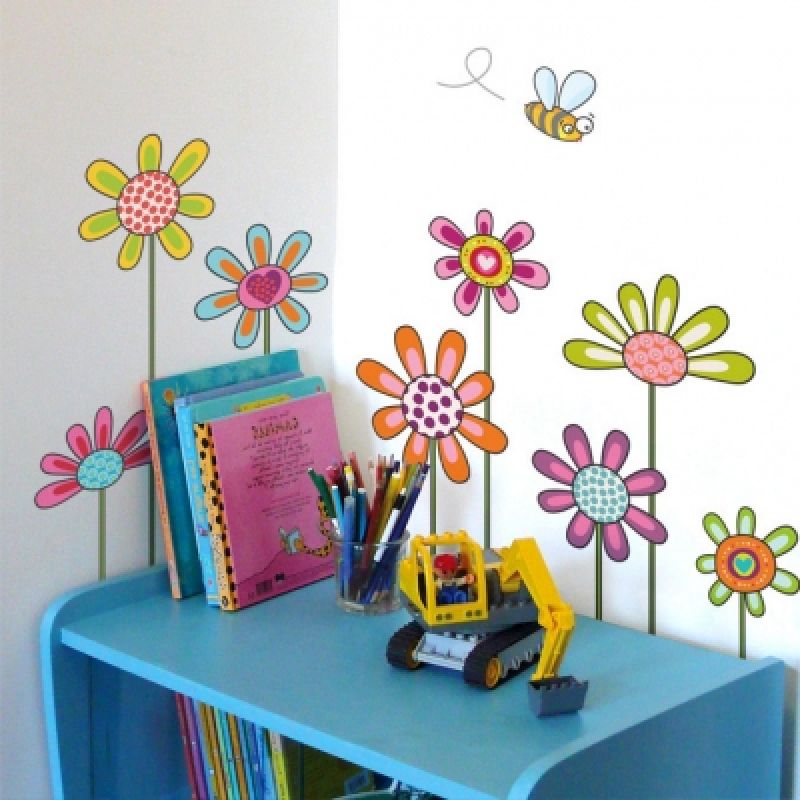Stickers muraux Fleurs champêtres Série-Golo