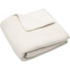 Couverture en polaire Basic Knit Ivory (75 x 100 cm) - Jollein