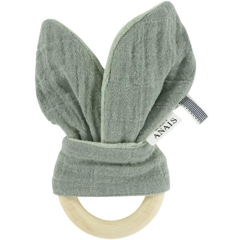 Anneau de dentition en bois Bliss vert olive Trixie