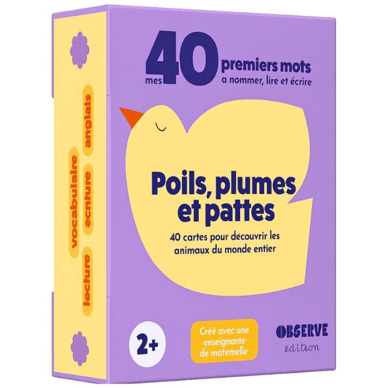 Cartes Flash Animaux (40 cartes photos et mots) Observe Édition Packaging 3