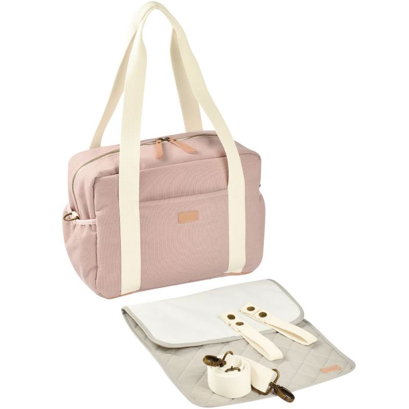 Sac à langer Paris rose poudré Béaba