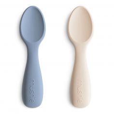 Lot de 2 cuillères bébé Tradewinds-Shifting Sand - Mushie