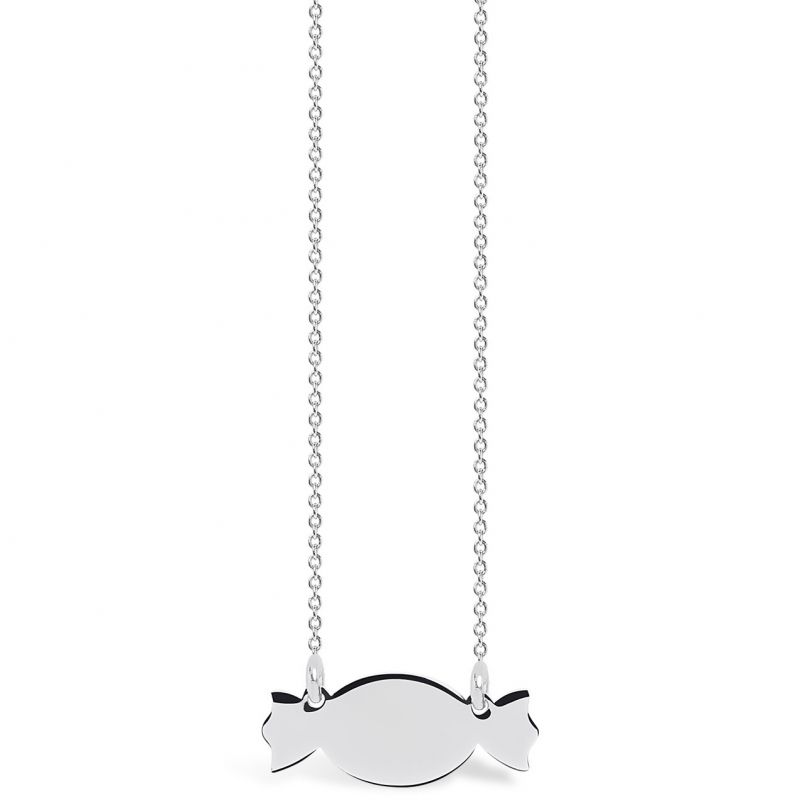 Collier chaîne 40 cm pendentif Mini Coquine bonbon 20 mm (argent 925°) Coquine