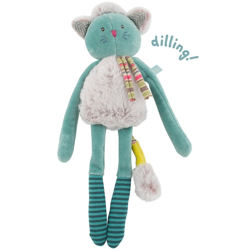 Hochet chat bleu Les Pachats Moulin Roty