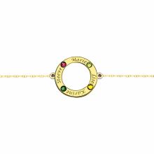 Bracelet anneau avec Swarovski (or jaune 375°)  par Louis de l'Ange