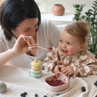 Coffret repas silicone Barbe à papa (4 pièces)