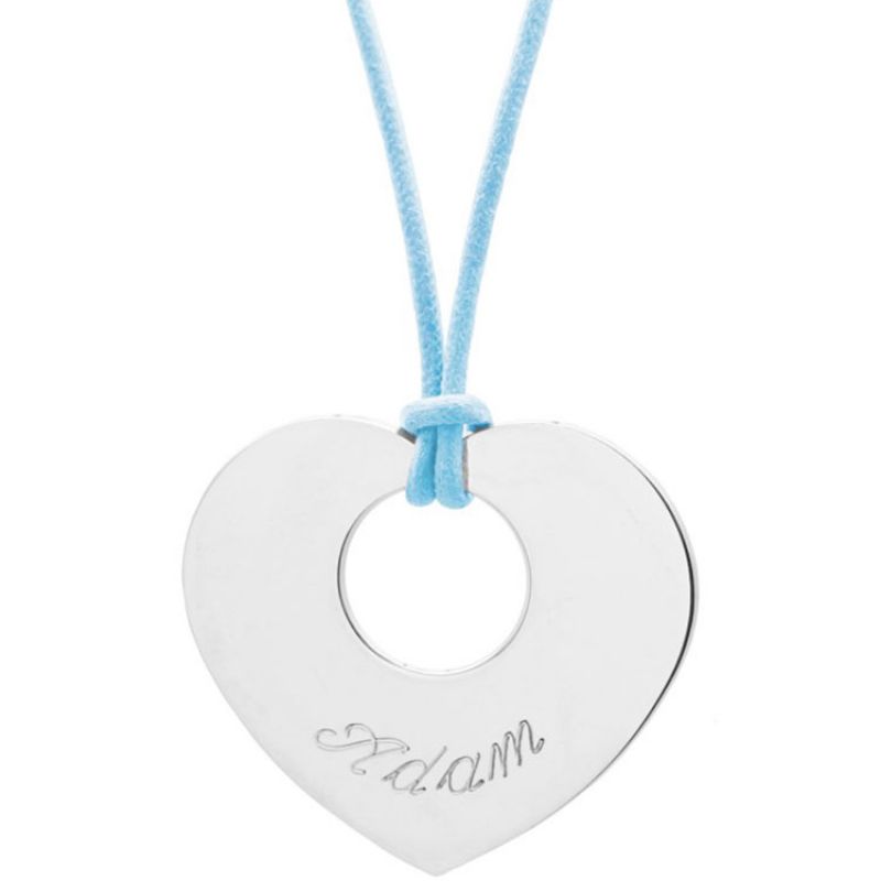 Pendentif sur cordon Grand Amour (argent 925°) Petits trésors