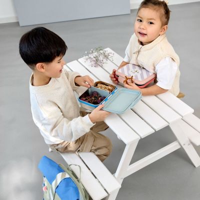 Boîte à goûter inox Sunny Explorer vert et bleu