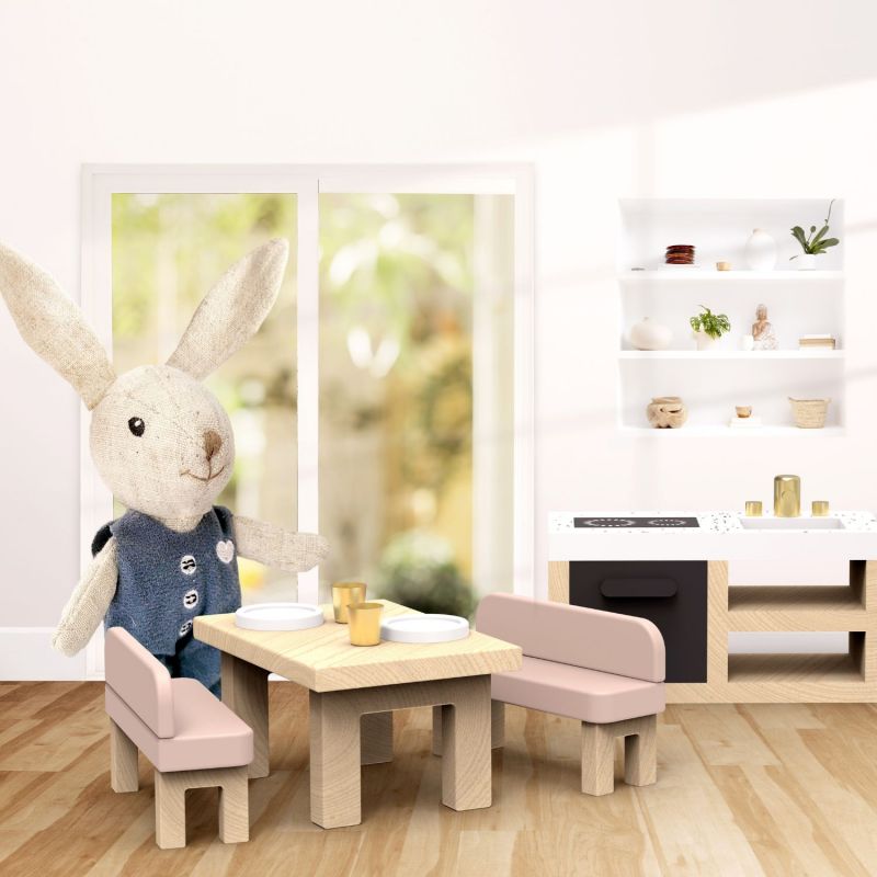 Cuisine pour maison de poupée avec lapin Speedy Monkey Ambiance 2
