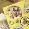 4 mini puzzles des repas Les Minouchkas (4x12 pièces)  Moulin Roty Ambiance 3