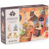 4 mini puzzles des repas Les Minouchkas (4x12 pièces)  Moulin Roty Packaging 9