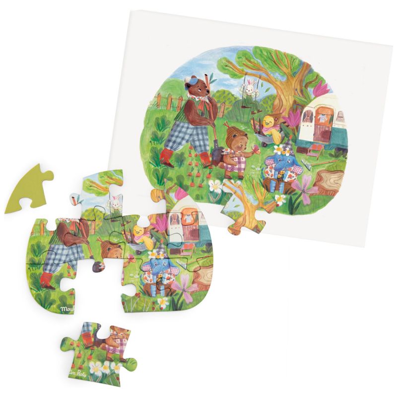 4 mini puzzles des repas Les Minouchkas (4x12 pièces)  Moulin Roty Produit 5