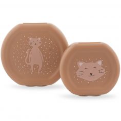 Lot de 2 boîtes à goûter à clip Mrs. Cat - Trixie