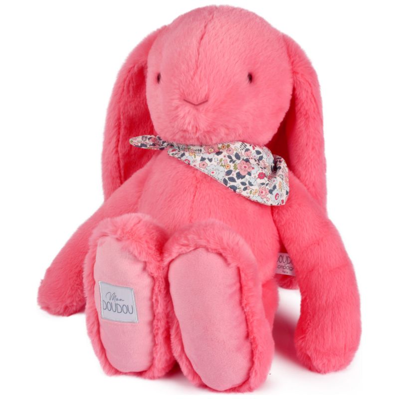 Peluche Lapin Fleurette Corail (50 cm) Doudou et Compagnie Produit 1