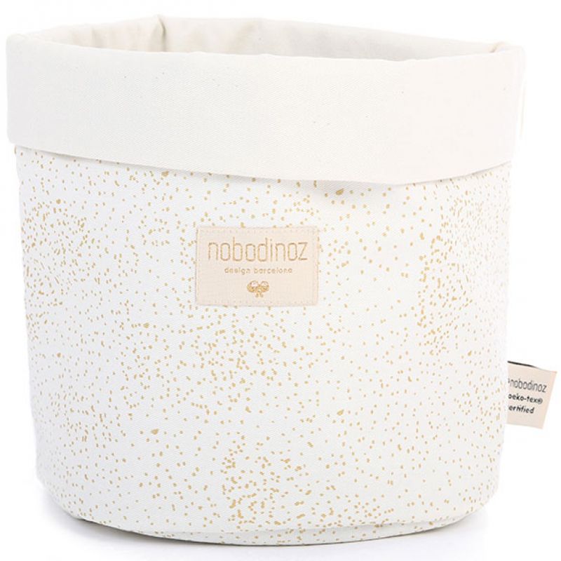 Panier de toilette Panda Gold bubble White (20 x 24 cm) Nobodinoz