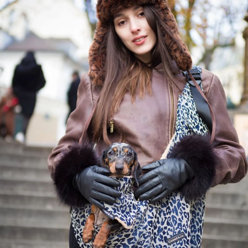 Sac de transport Animaux Grey Leopard Caramel & Cie Ambiance 6
