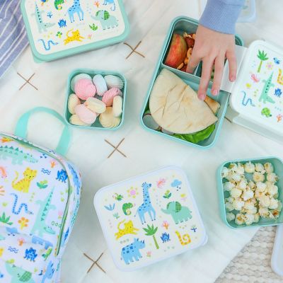 Lot de 4 boîtes à goûter Jungle