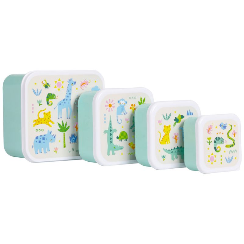 Lot de 4 boîtes à goûter Jungle A Little Lovely Company Produit 1