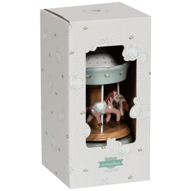Carrousel musical en bois petits lapins Amadeus Les Petits Packaging 3
