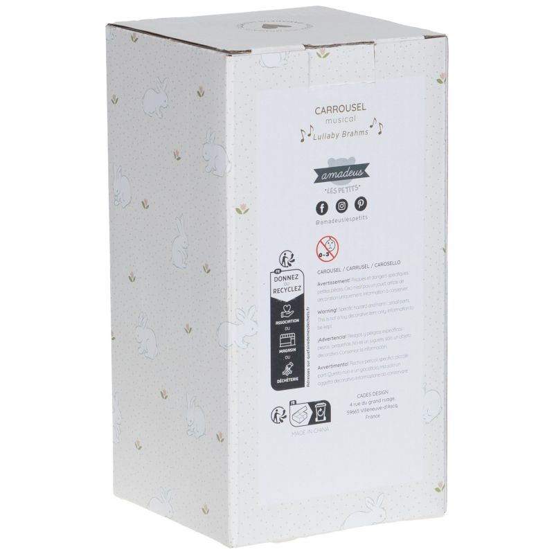 Carrousel musical en bois petits lapins Amadeus Les Petits Packaging 4