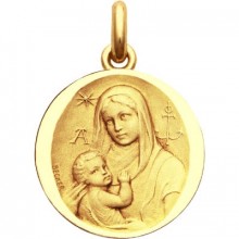 Médaille Vierge Catacombes (or jaune 750°)  par Becker