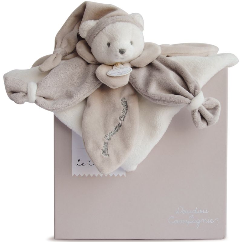 Coffret doudou pétale J'aime mon doudou ours beige (24 cm) Doudou et Compagnie Produit 1 grande taille