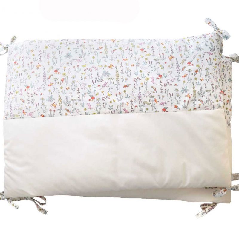 Tour de lit en percale de coton Liberty Alice rose (pour lits 60 x 120 cm) Luciole et Cie