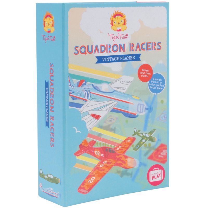 Coffret Escadron d'avions vintages en mousse à colorier Tiger Tribe