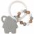 Variation Gris, blanc, beige du produit Anneau de dentition en silicone Eléphant de la marque Nattou