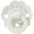 Variation Blanc du produit Sucette symétrique en silicone Binky Bloom Vanilla White (0 mois et +) de la marque Elodie Details