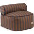 Fauteuil enfant Majestic Blue Brown Stripes (50 x 50 cm) - Nobodinoz