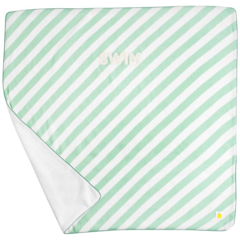 Serviette de plage à rayures Vertes Pop (90 x 90 cm) Sauthon Produit 3
