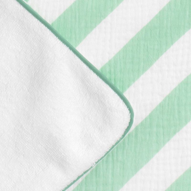 Serviette de plage à rayures Vertes Pop (90 x 90 cm) Sauthon Produit 5