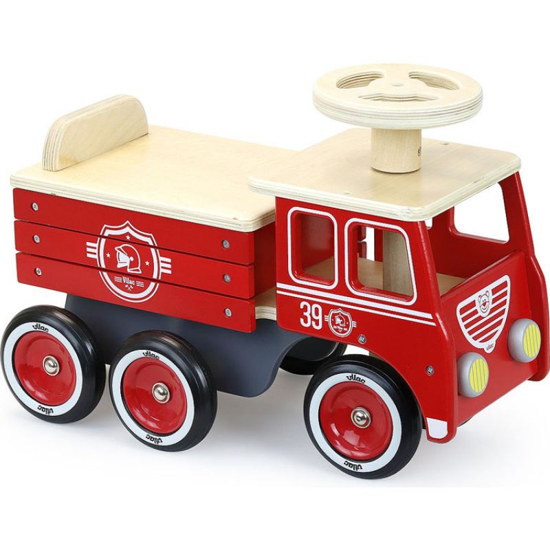 Porteur camion de pompiers Vilac