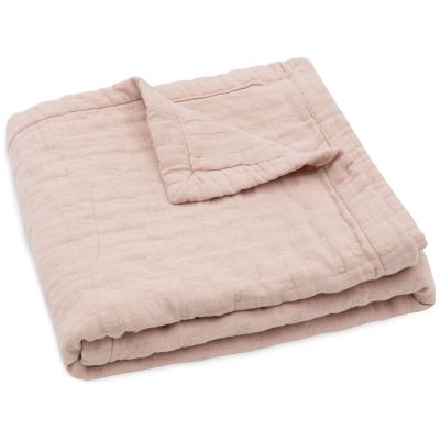 Couverture en gaze de coton Jacquard Wild Rose (75 x 100 cm)